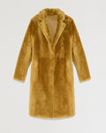 Lambskin coat with tailored collar