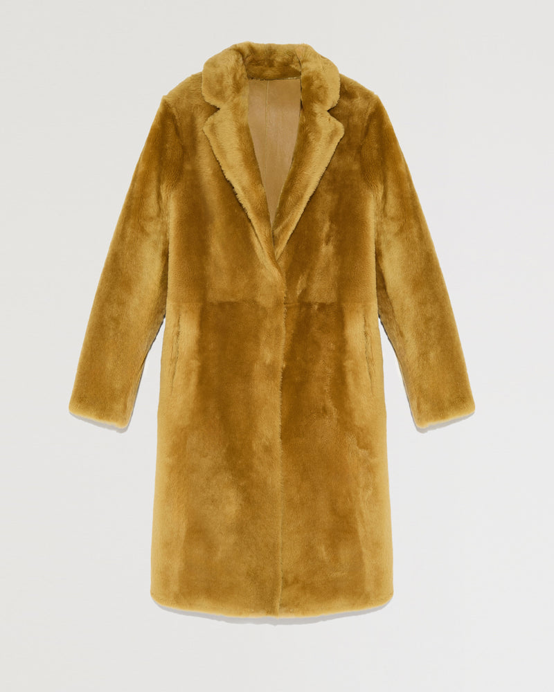 Lambskin coat with tailored collar-Yves salomon-Winter sale & boxing day