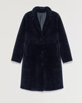 Lambskin coat with tailored collar