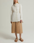 Cotton poplin oversized shirt