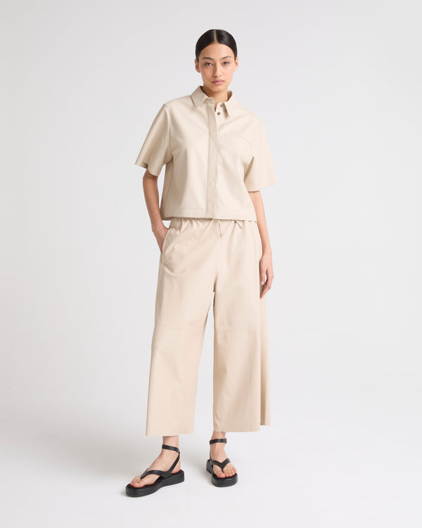 Culottes in fine lamb leather