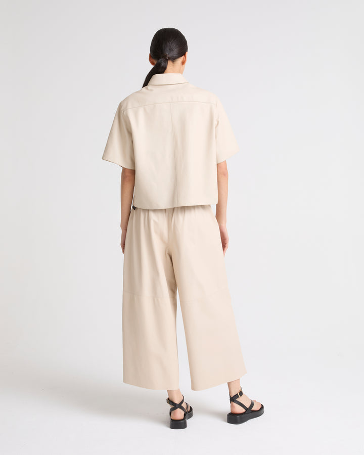 Culottes in fine lamb leather