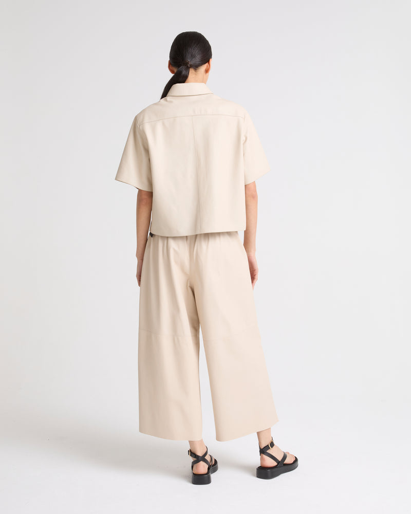 Culottes in fine lambskin leather