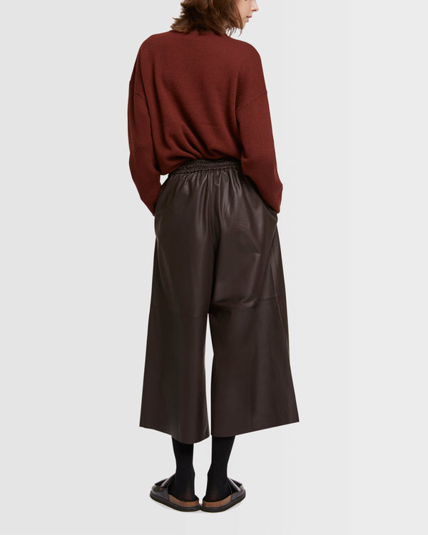 Culottes in fine lamb leather