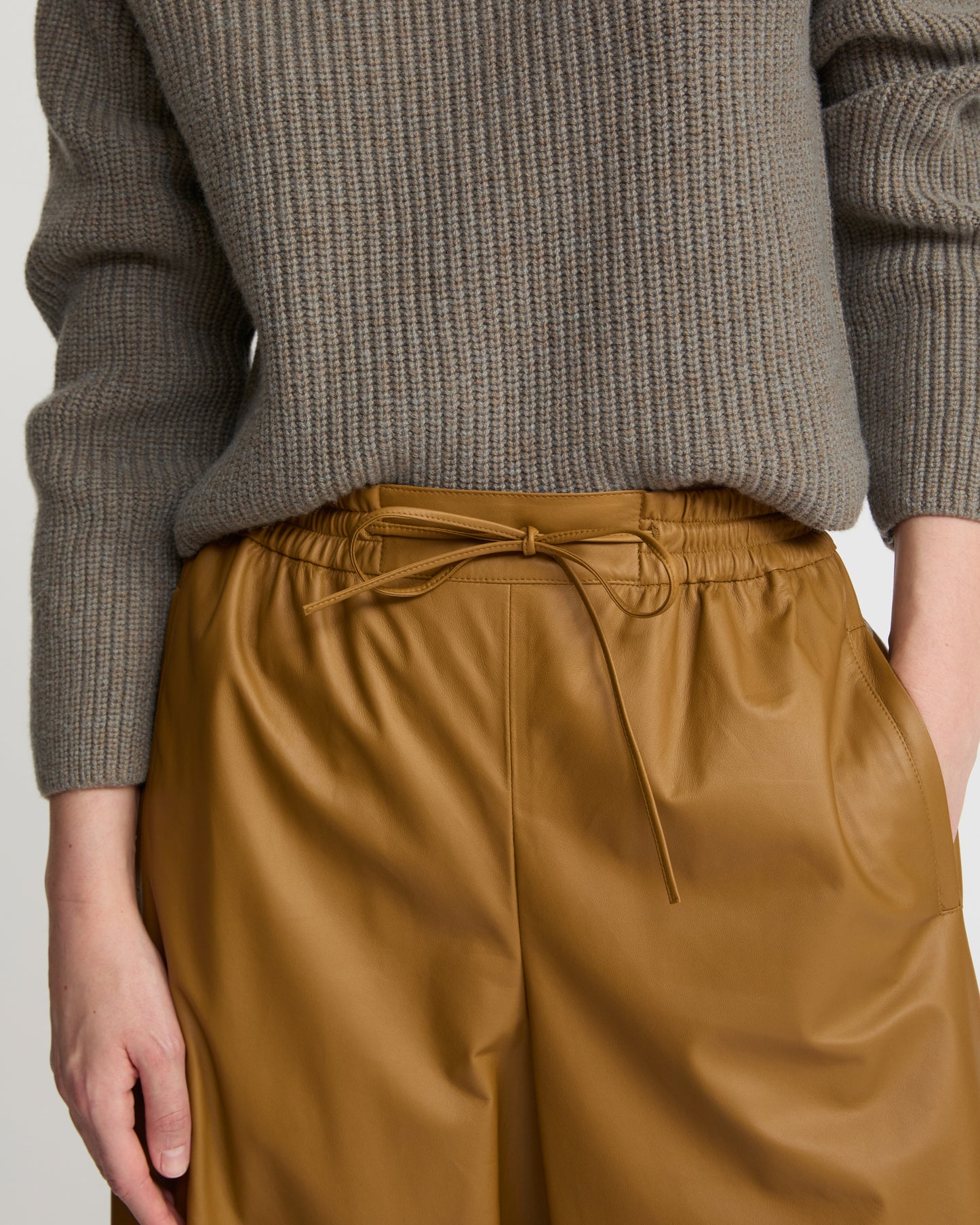 Culottes in fine lamb leather
