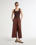 Culottes in fine lamb leather
