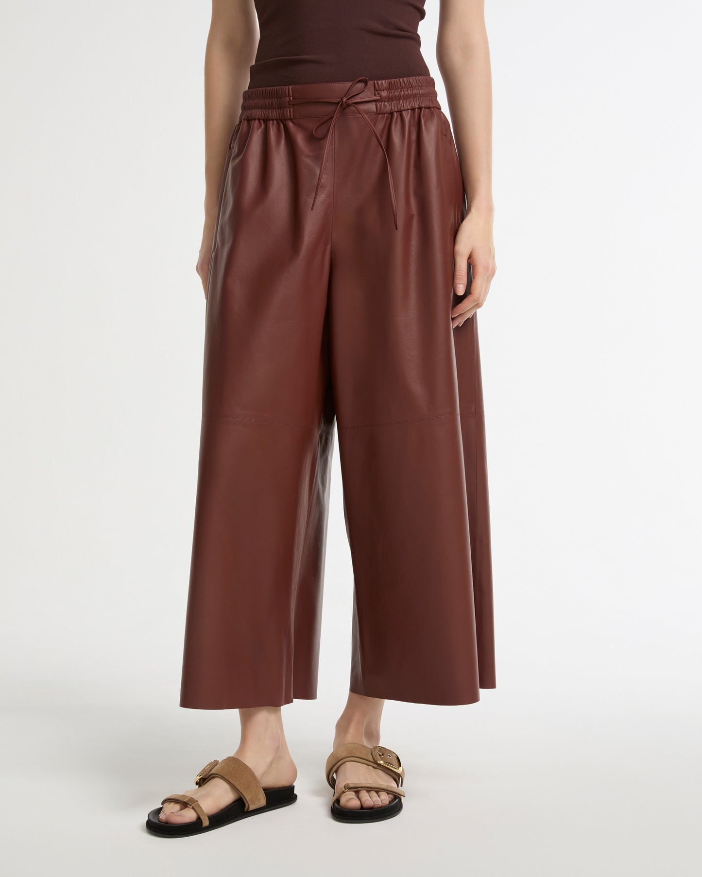 Culottes in fine lamb leather