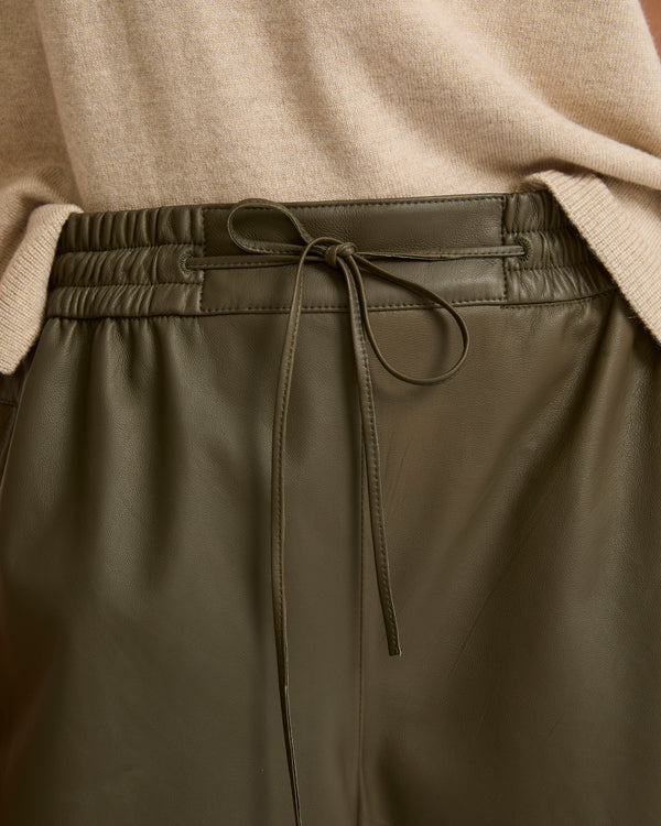 Culottes in fine lambskin leather