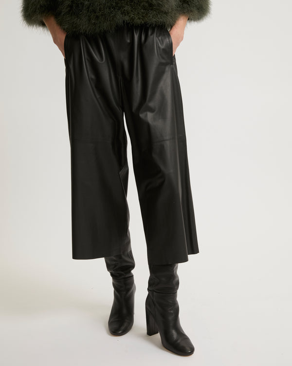 Culottes in fine lamb leather