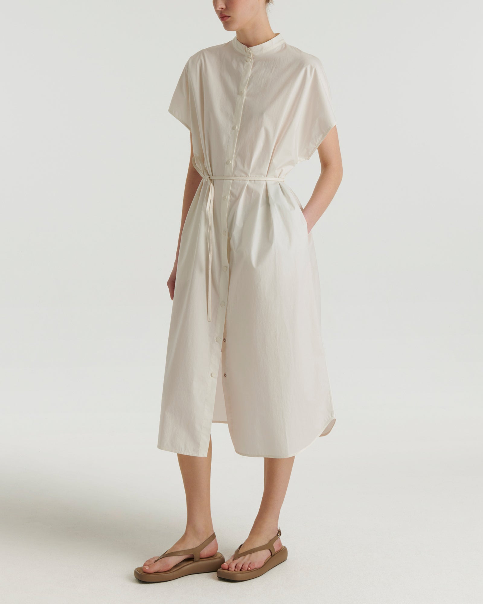 ワンピース Philosophy Chemisier dress Long Cotton shirt dress - White - Yves Salomon – Yves Salomon US