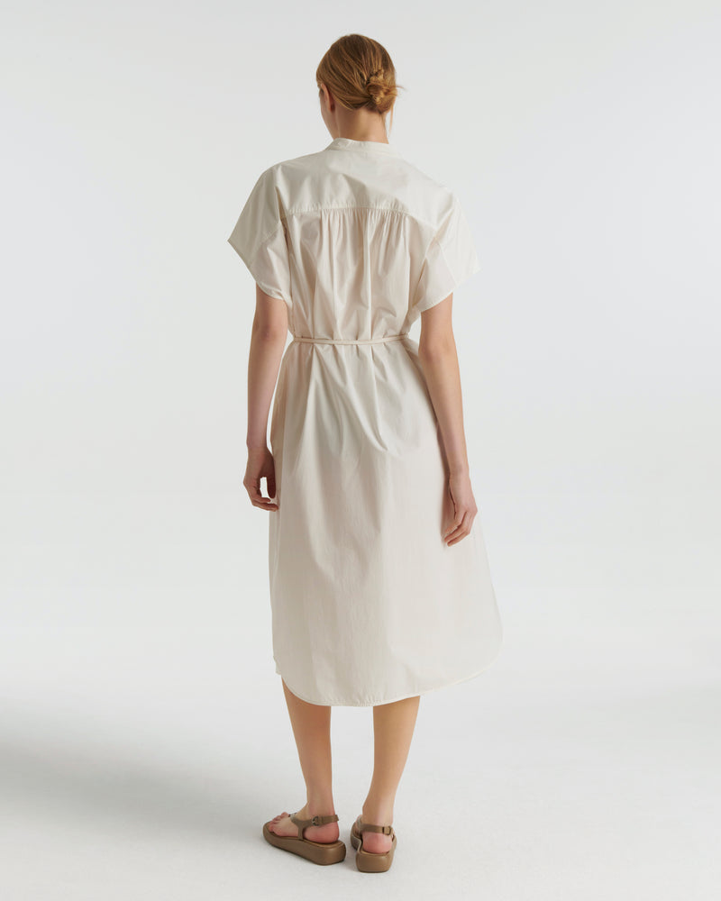 Long Cotton shirt dress - white - Yves Salomon
