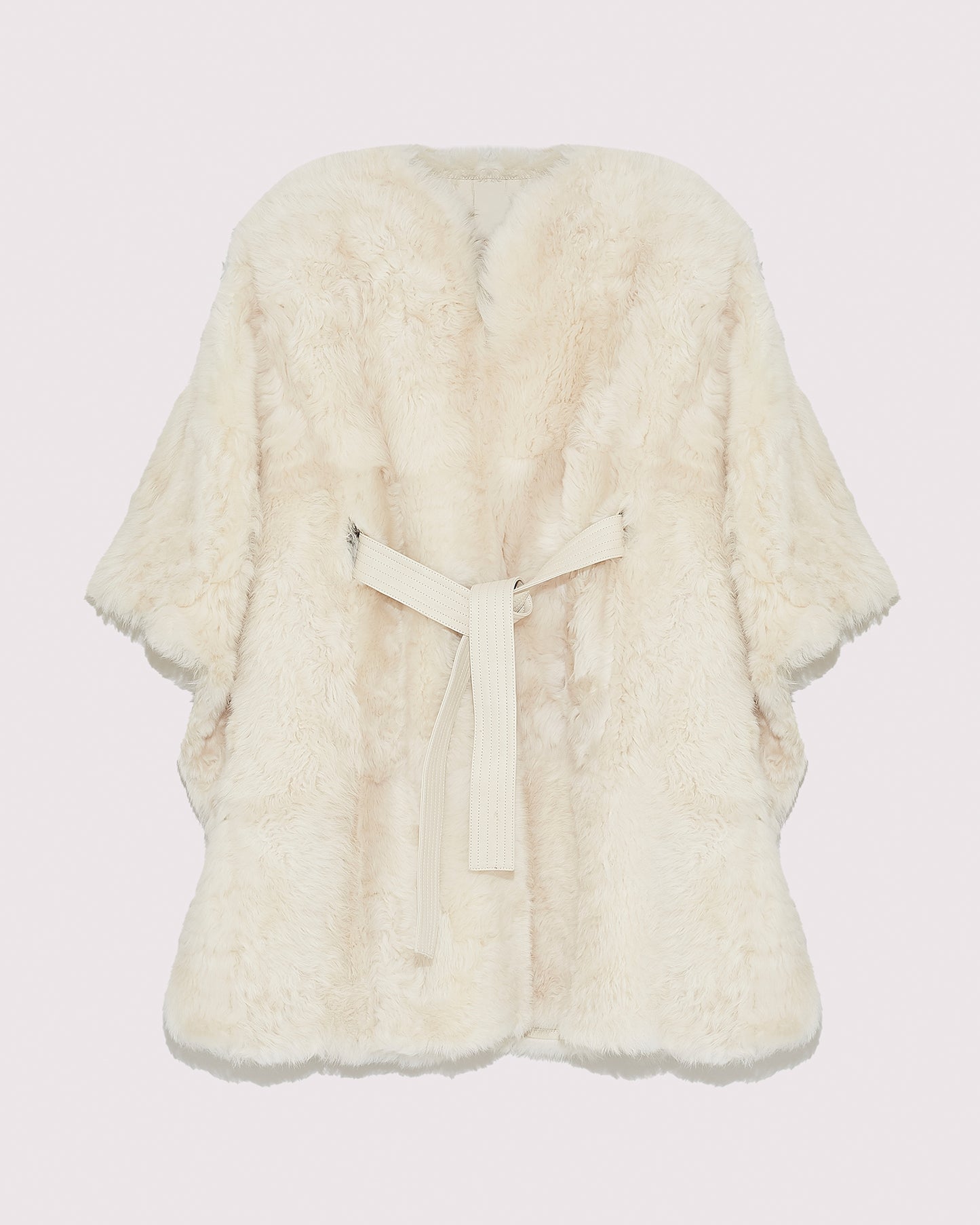 Silky Tuscan lambskin belted cape