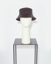 Bucket hat in lamb leather