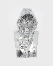 Padded hood bib in water-repellent technical fabric