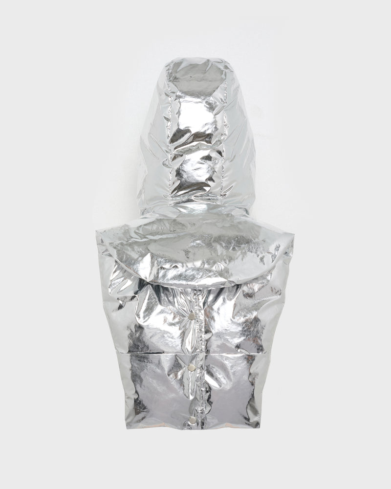 TECHNICAL FABRIC HOOD - silver - Yves Salomon