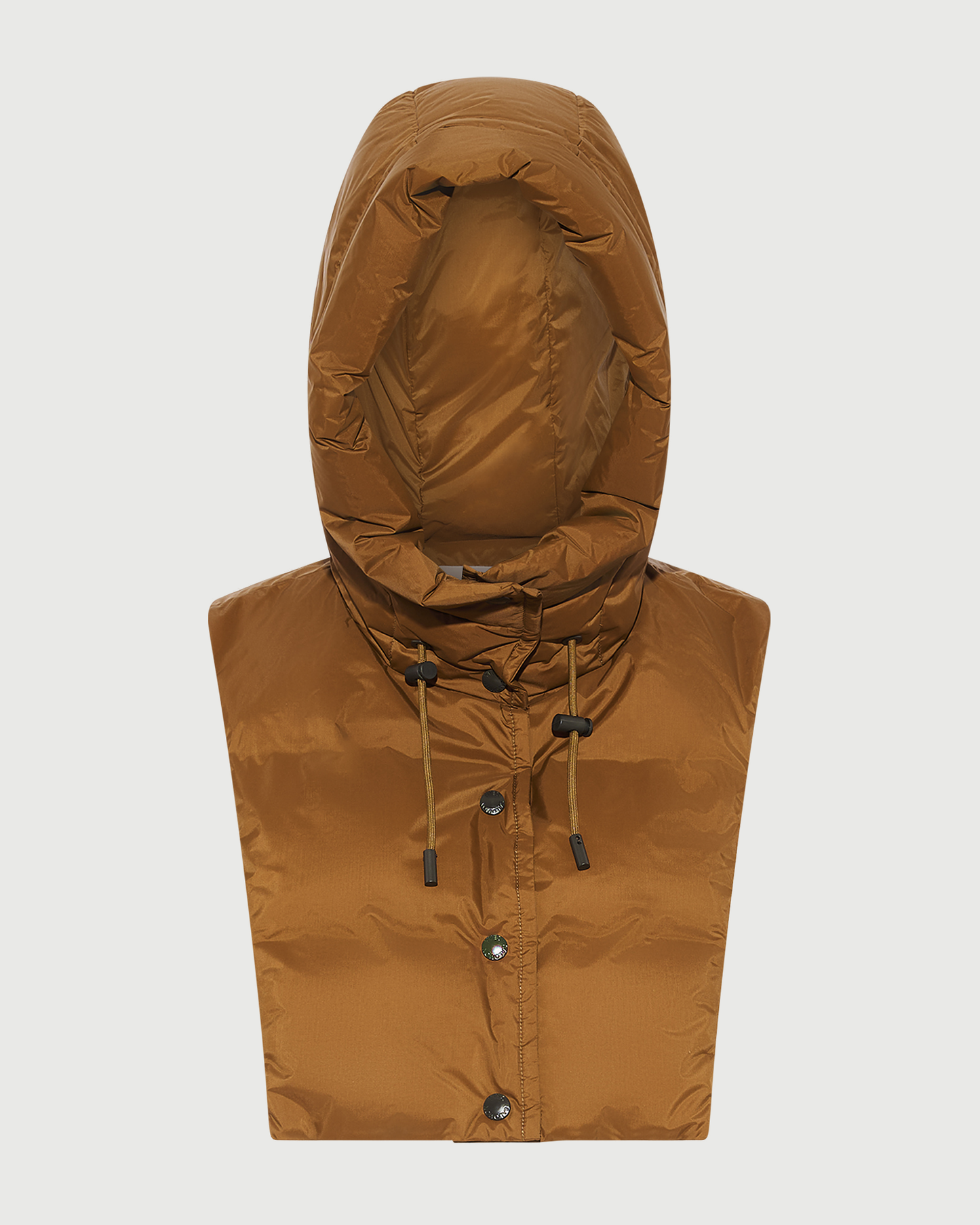 Padded hood bib in water-repellent technical fabric - Yves Salomon - New Fall Winter Collection