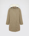 Iconic cotton blend and rabbit fur parka