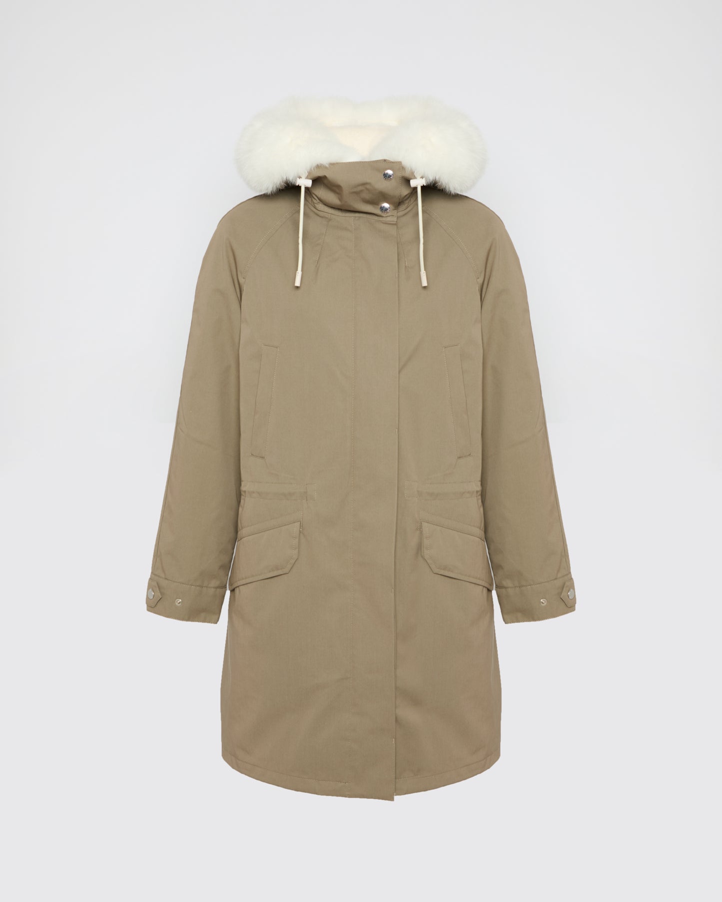 Iconic cotton blend and rabbit fur parka -Yves Salomon