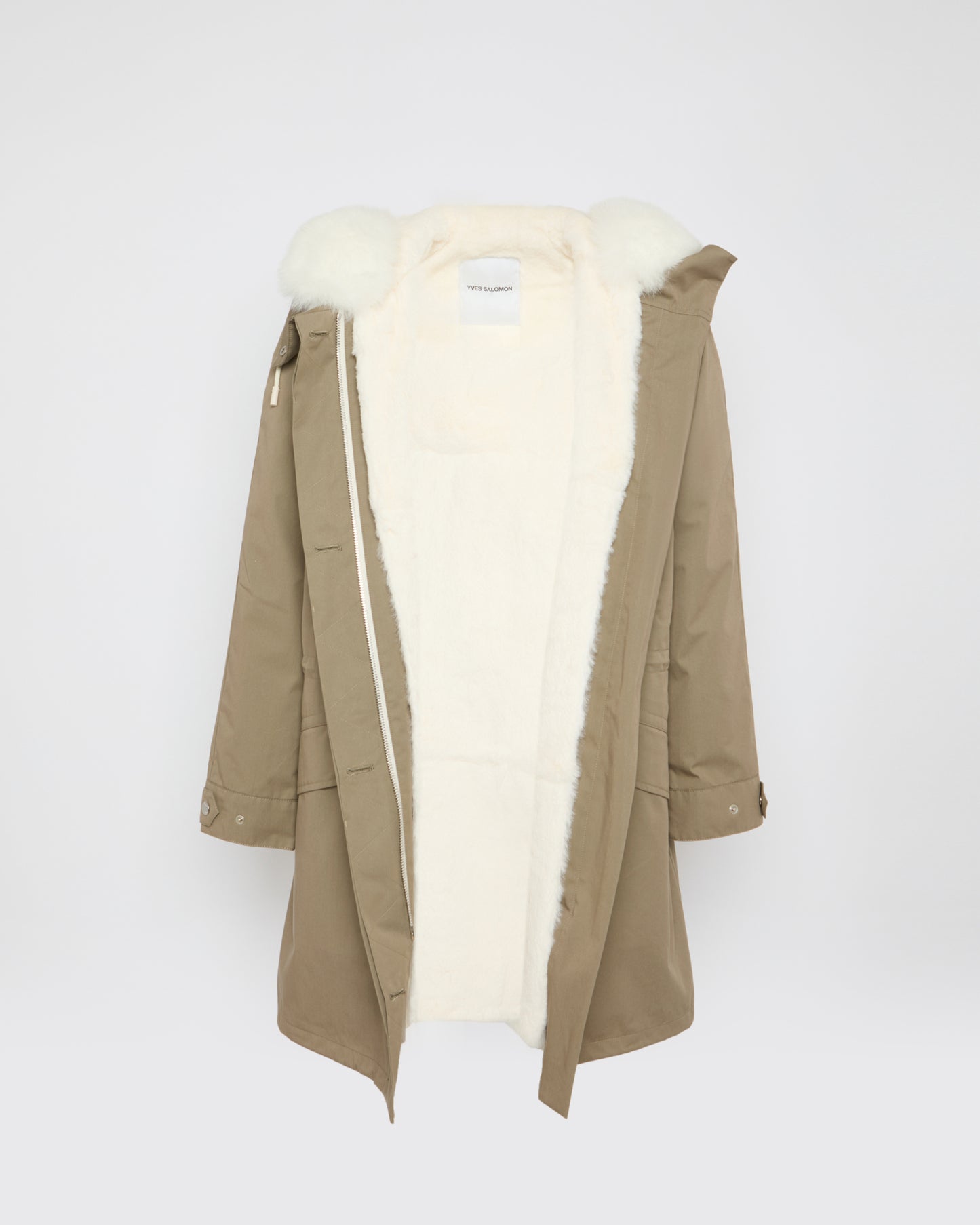 Iconic cotton blend and rabbit fur parka -Yves Salomon