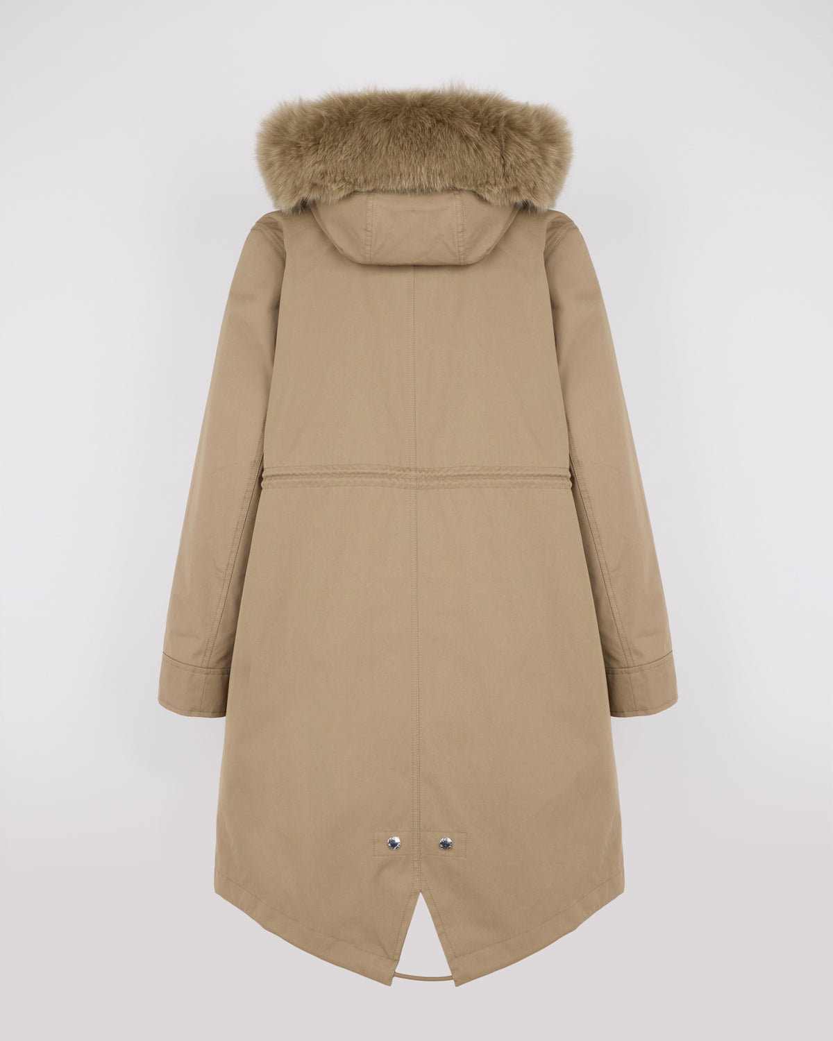 Long Iconic parka in waterproof cotton blend with fox and rabbit fur - Yves Salomon - New Fall/Winter Collection