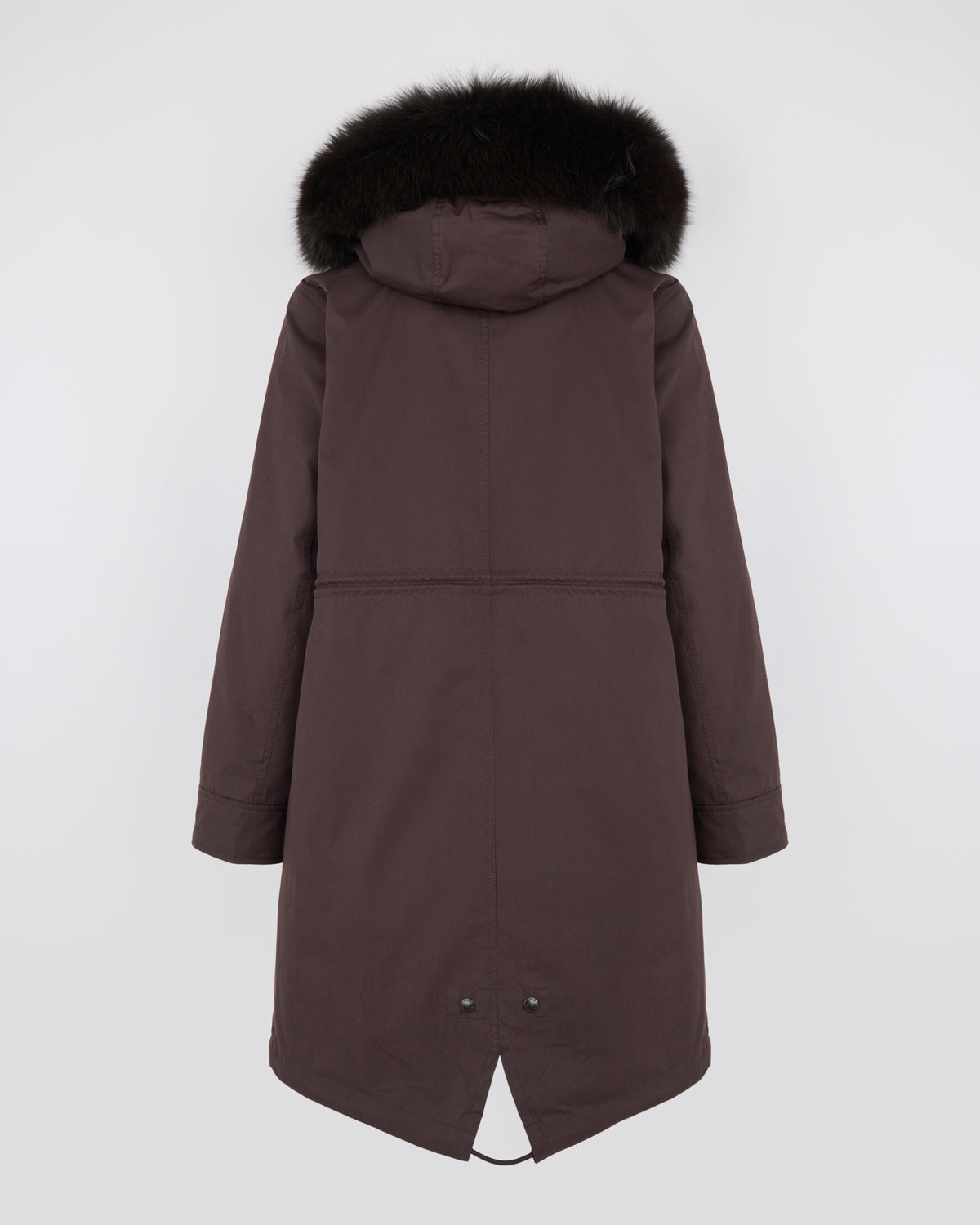 Long Iconic parka in waterproof cotton blend with fox and rabbit fur - Yves Salomon - New Fall/Winter Collection