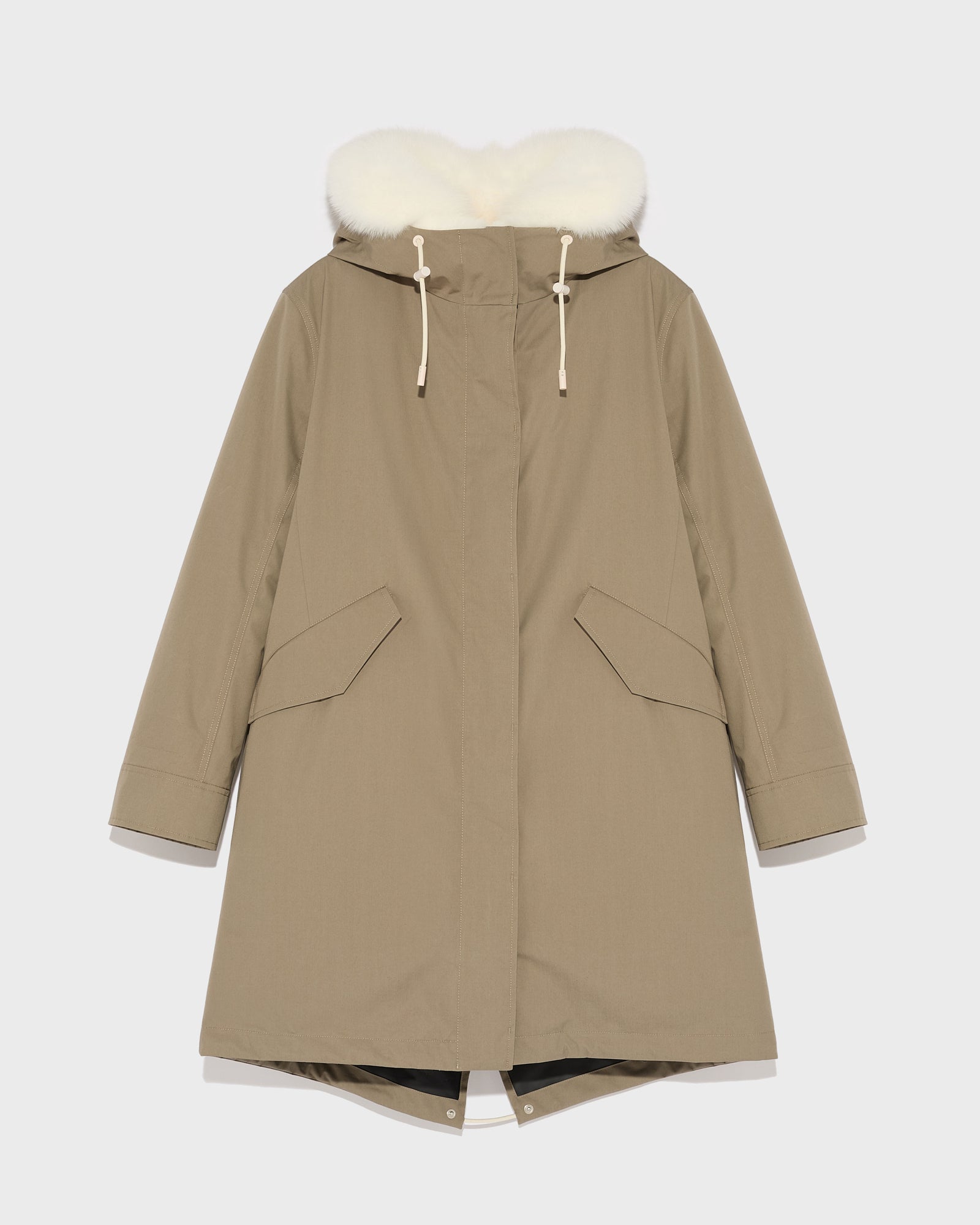 ブルゾン Jil Sander Ivory Cotton Parka Jil Sander Off-White Logo Parka Jil Sander