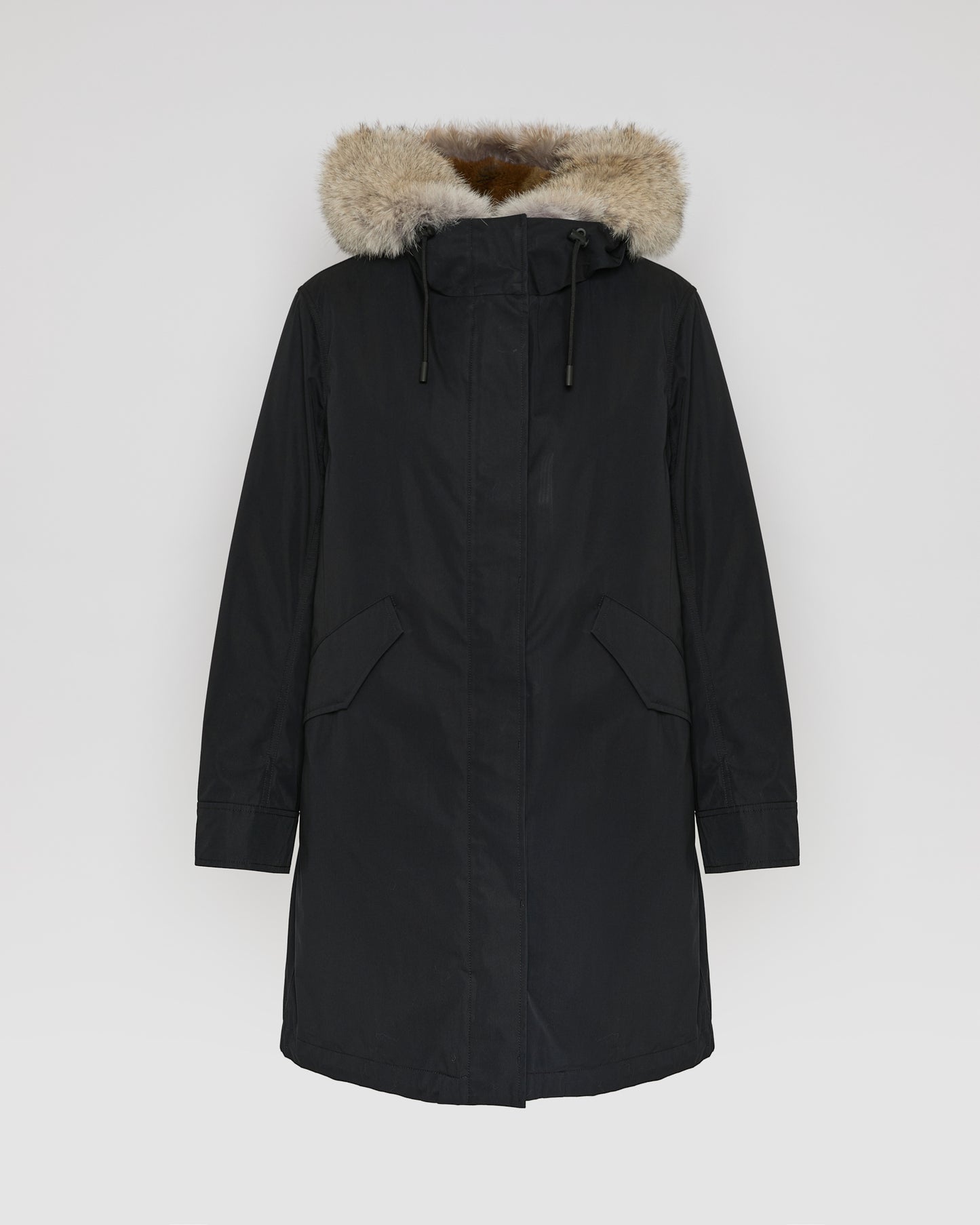 Regular parka in cotton blend and Rabbit fur - Yves Salomon