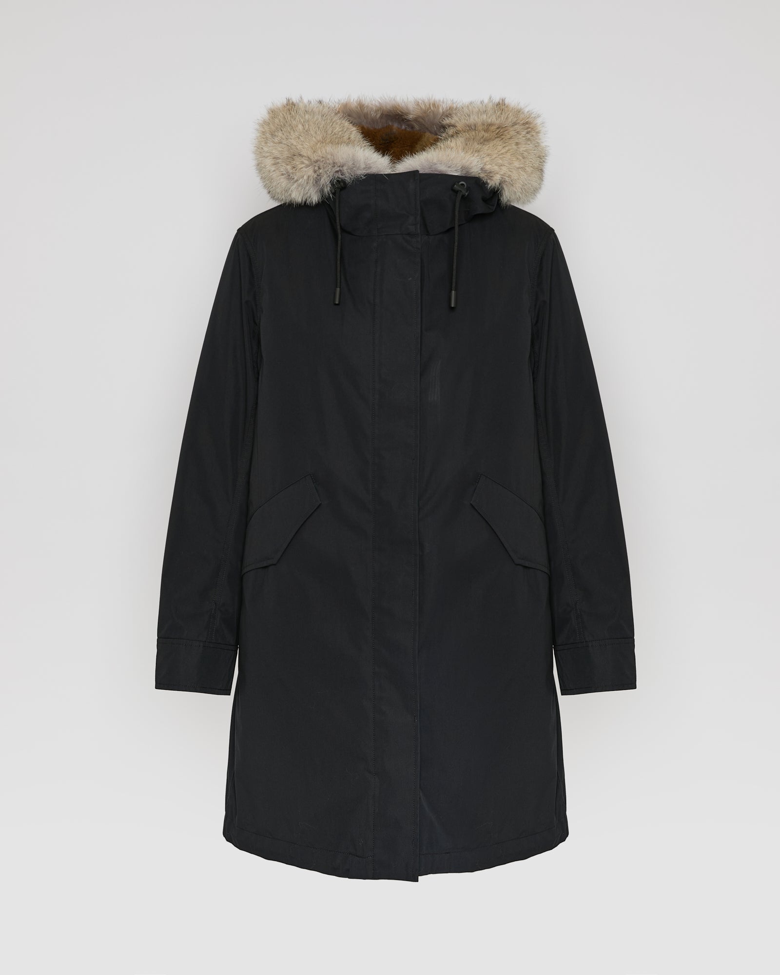 Regular parka in cotton blend and Rabbit fur - Yves Salomon