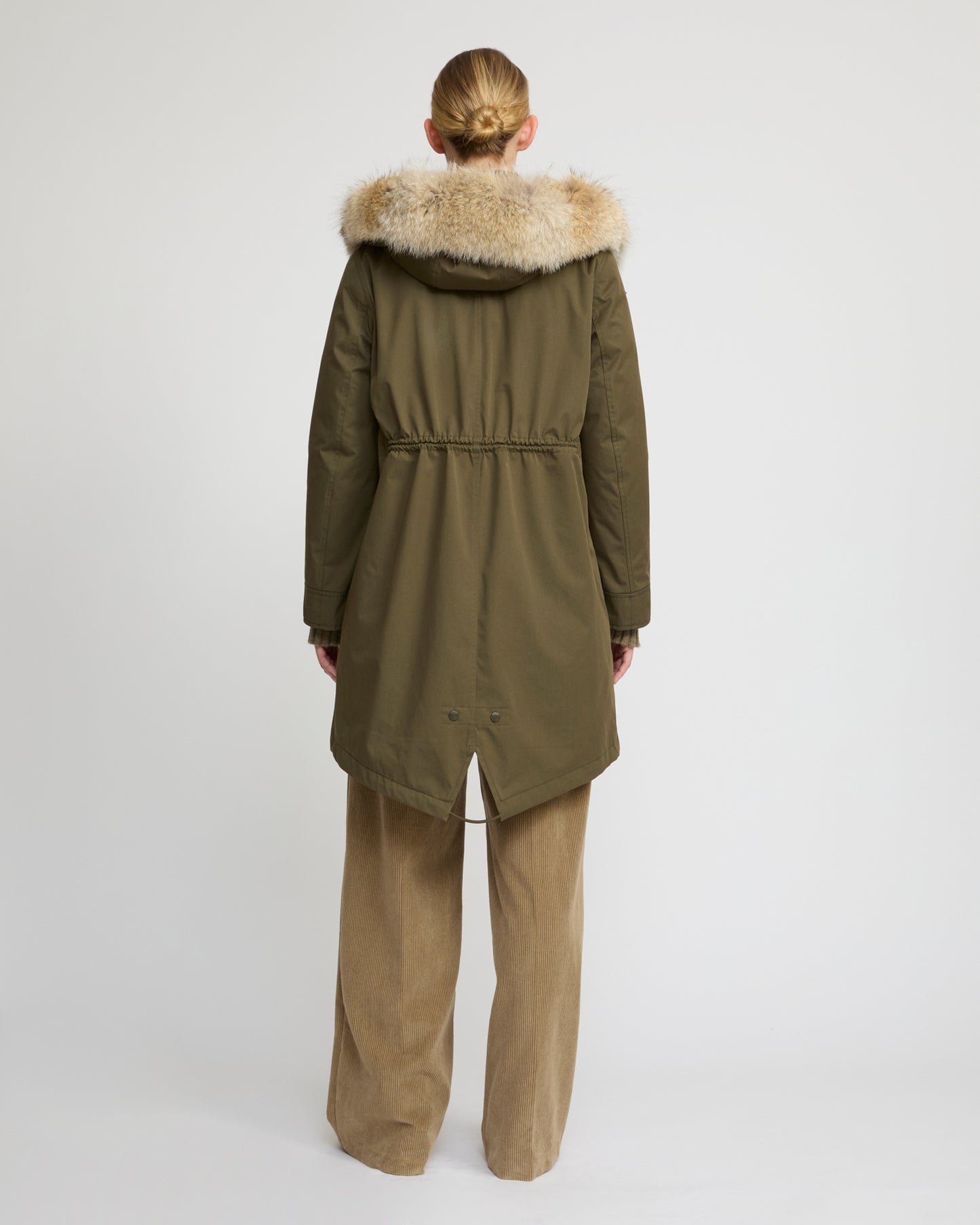 Regular parka in cotton blend and Rabbit fur - Yves Salomon