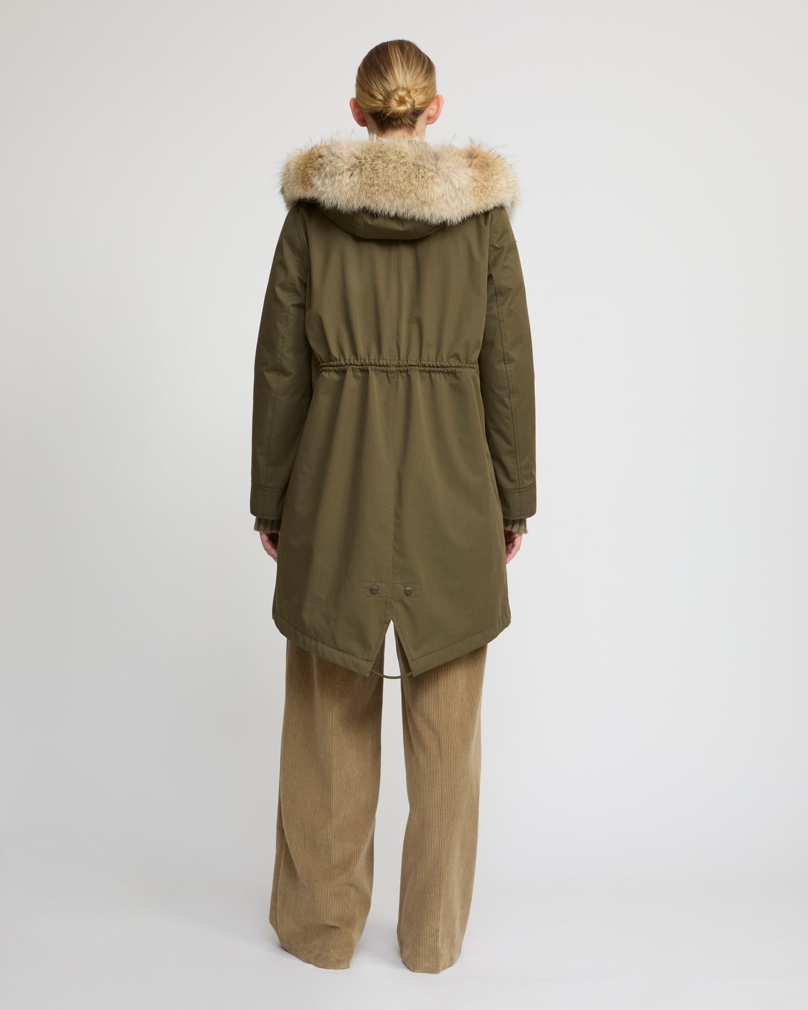 Regular parka in cotton blend and Rabbit fur - Yves Salomon
