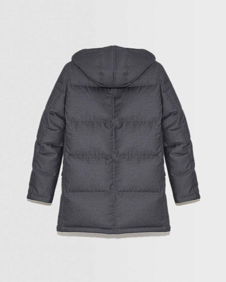 3/4 down jacket in Loro Piana fabric and long-haired mink fur