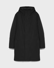 Hooded Coat In Gabardine And Mink