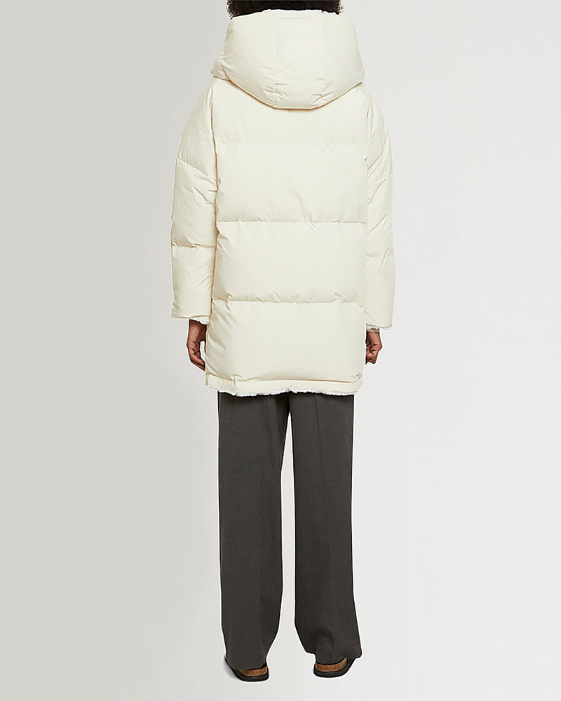 Reversible rabbit down jacket-Yves Salomon-Winter sale & boxing day