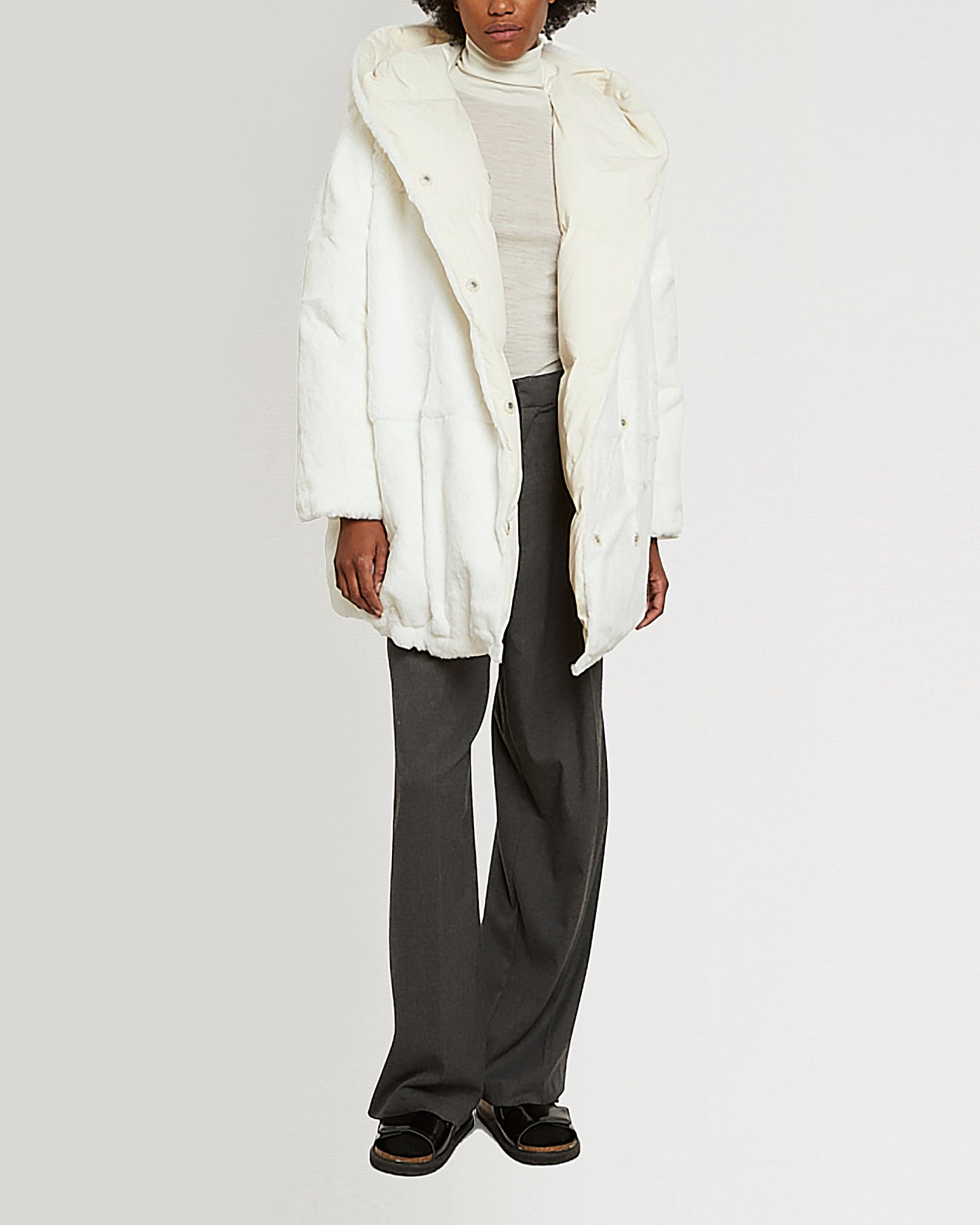 Winter sale & boxing day Yves Salomon -Reversible rabbit down jacket