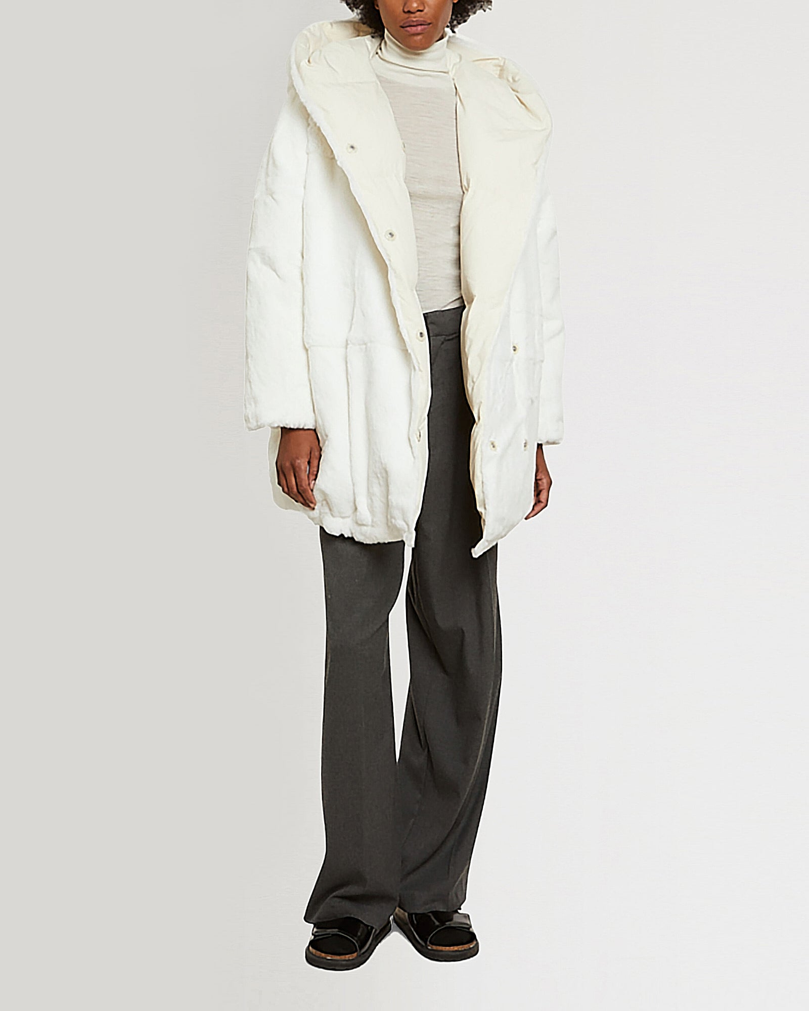 Winter sale & boxing day Yves Salomon -Reversible rabbit down jacket