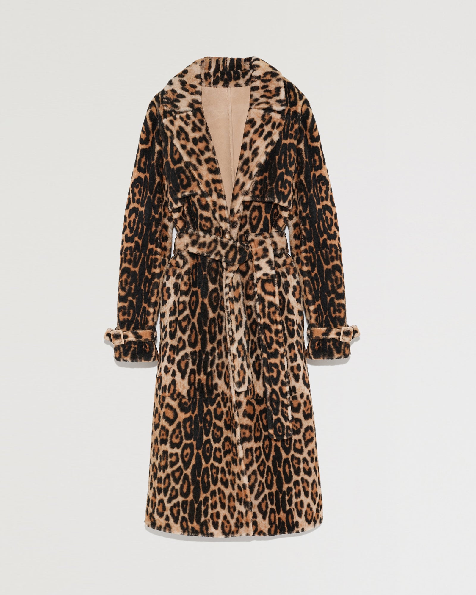 Shearling trench coat - leopard - Yves Salomon – Yves Salomon US Shearling trench coat - leopard - Yves Salomon – Yves Salomon US