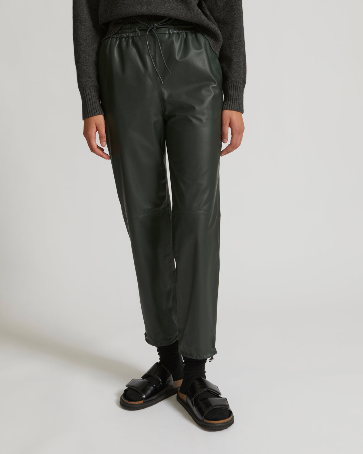 Balck Friday 2025 - Yves Salomon - Lamb leather joggers