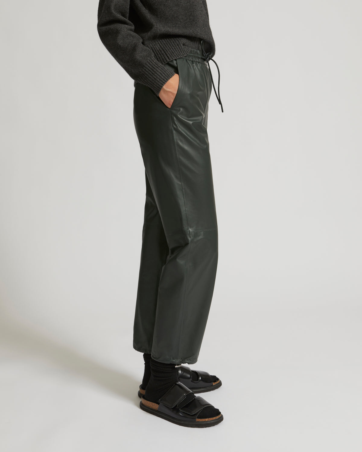 Balck Friday 2025 - Yves Salomon - Lamb leather joggers