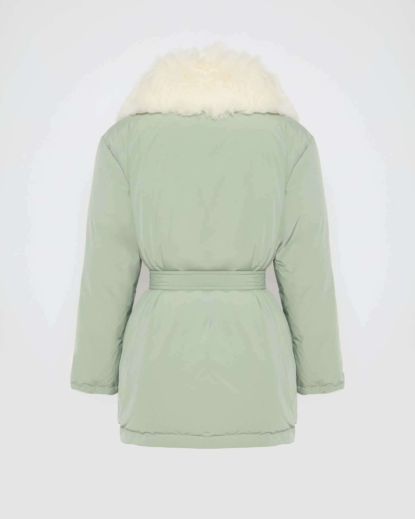 Balck Friday 2025 - Yves Salomon - Belted down jacket in Toscana lamb