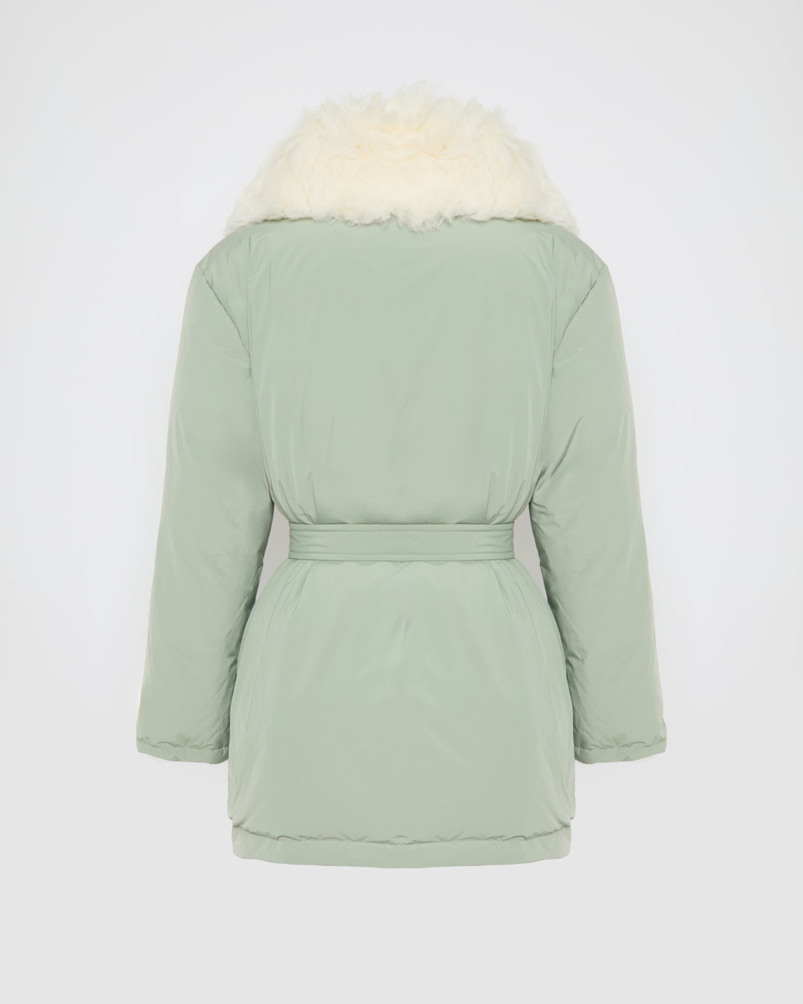 Balck Friday 2025 - Yves Salomon - Belted down jacket in Toscana lamb