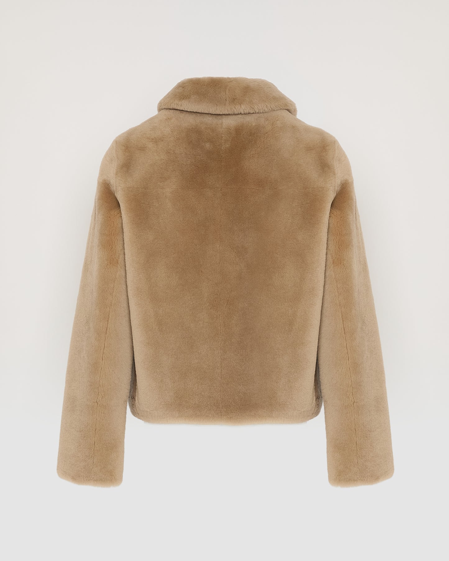 Short reversible jacket in merino lambskin - Yves Salomon