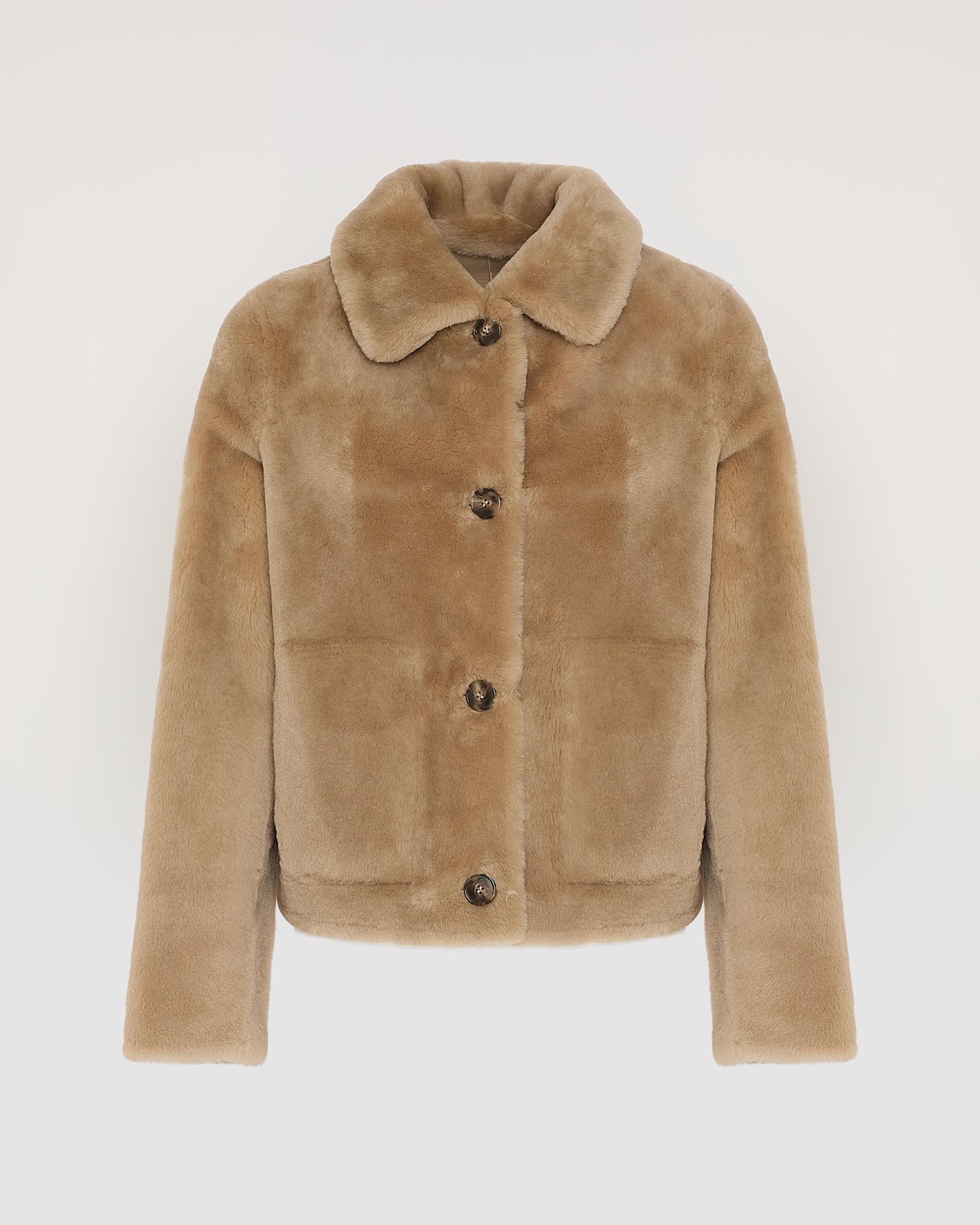 Short reversible jacket in merino lambskin - Yves Salomon