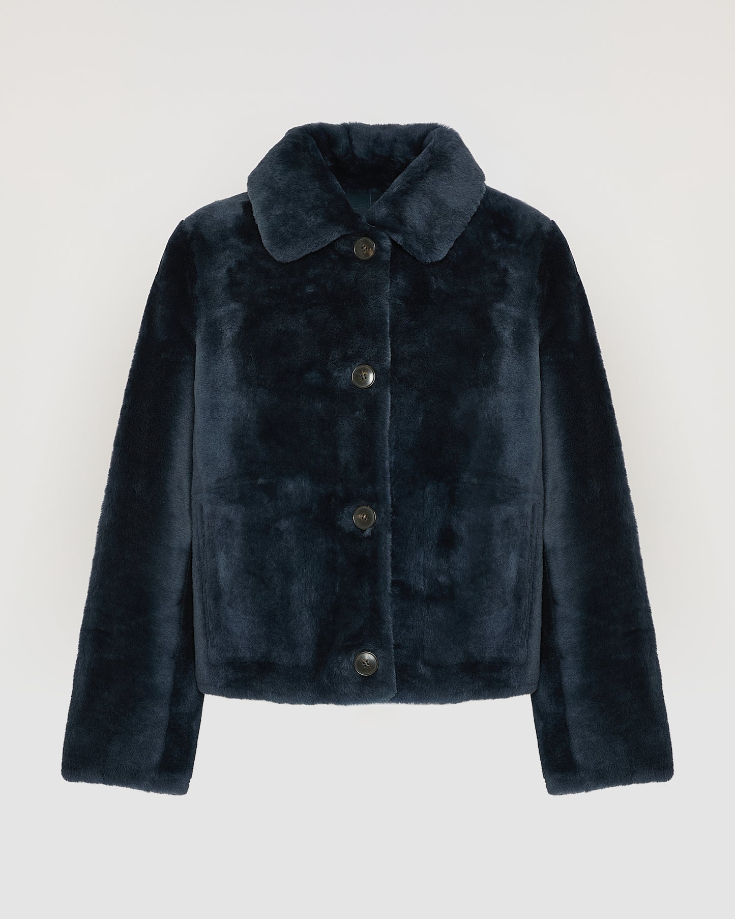 Short reversible jacket in merino lambskin - Yves Salomon