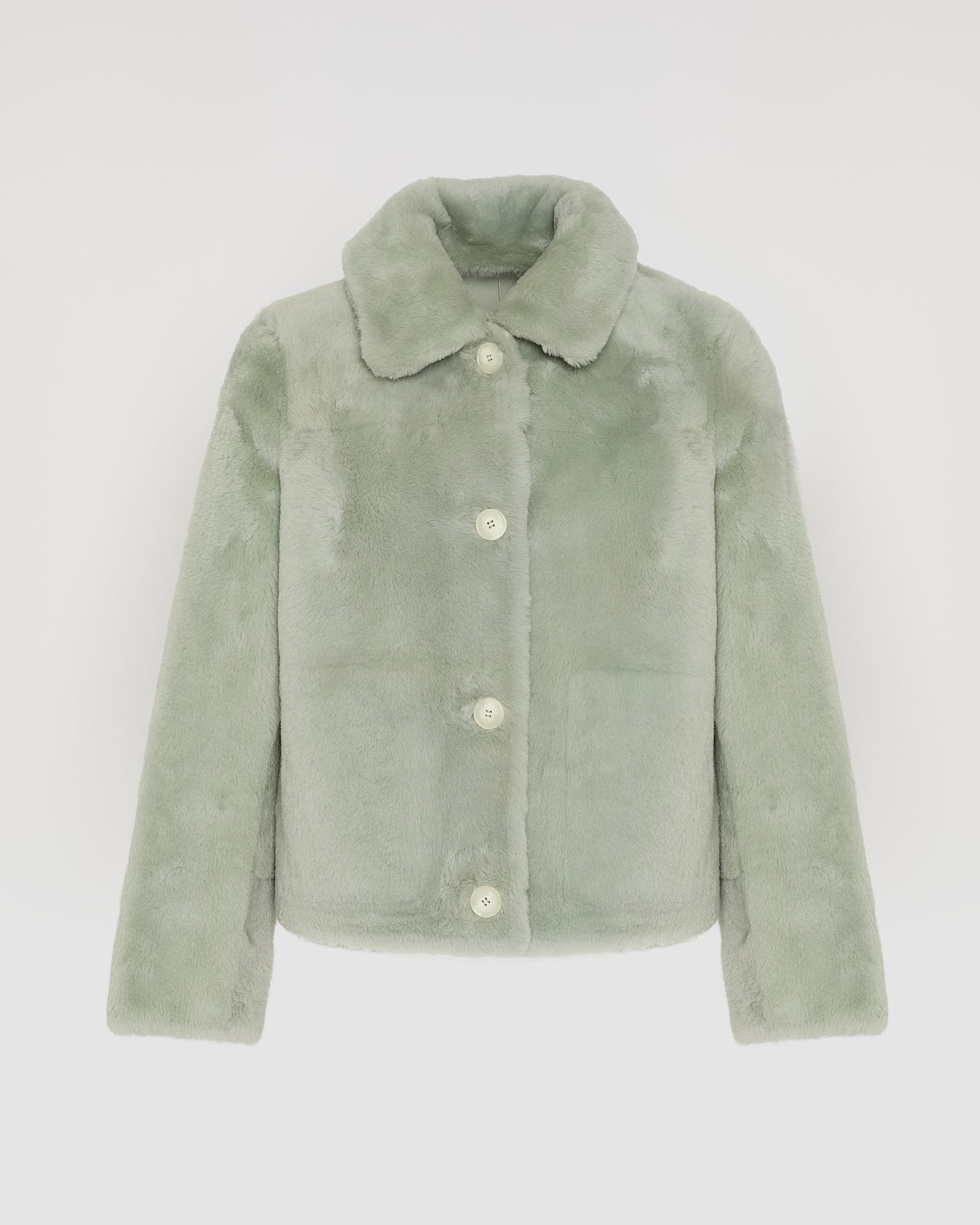 Short reversible jacket in merino lambskin - Yves Salomon