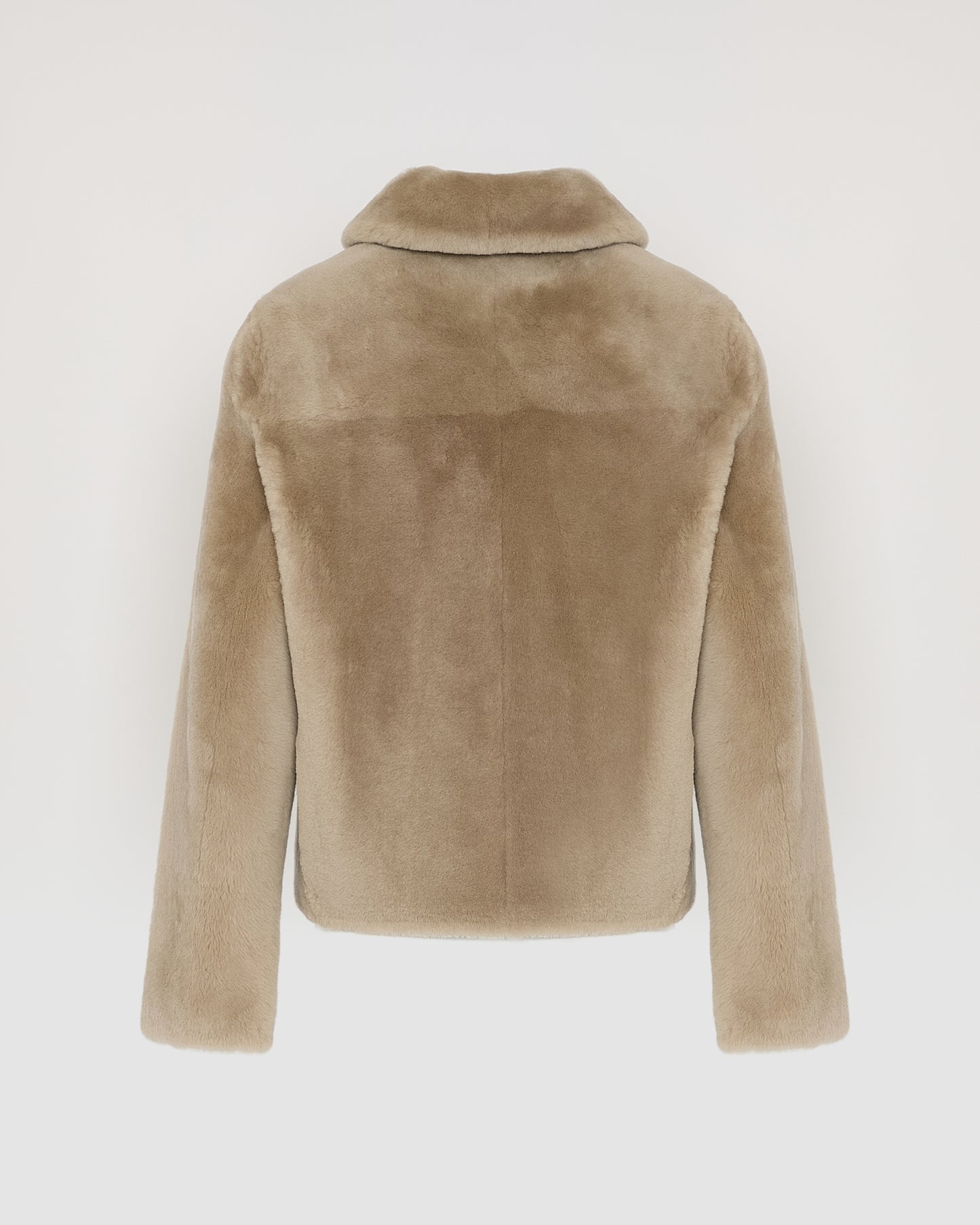 Short reversible jacket in merino lambskin - Yves Salomon