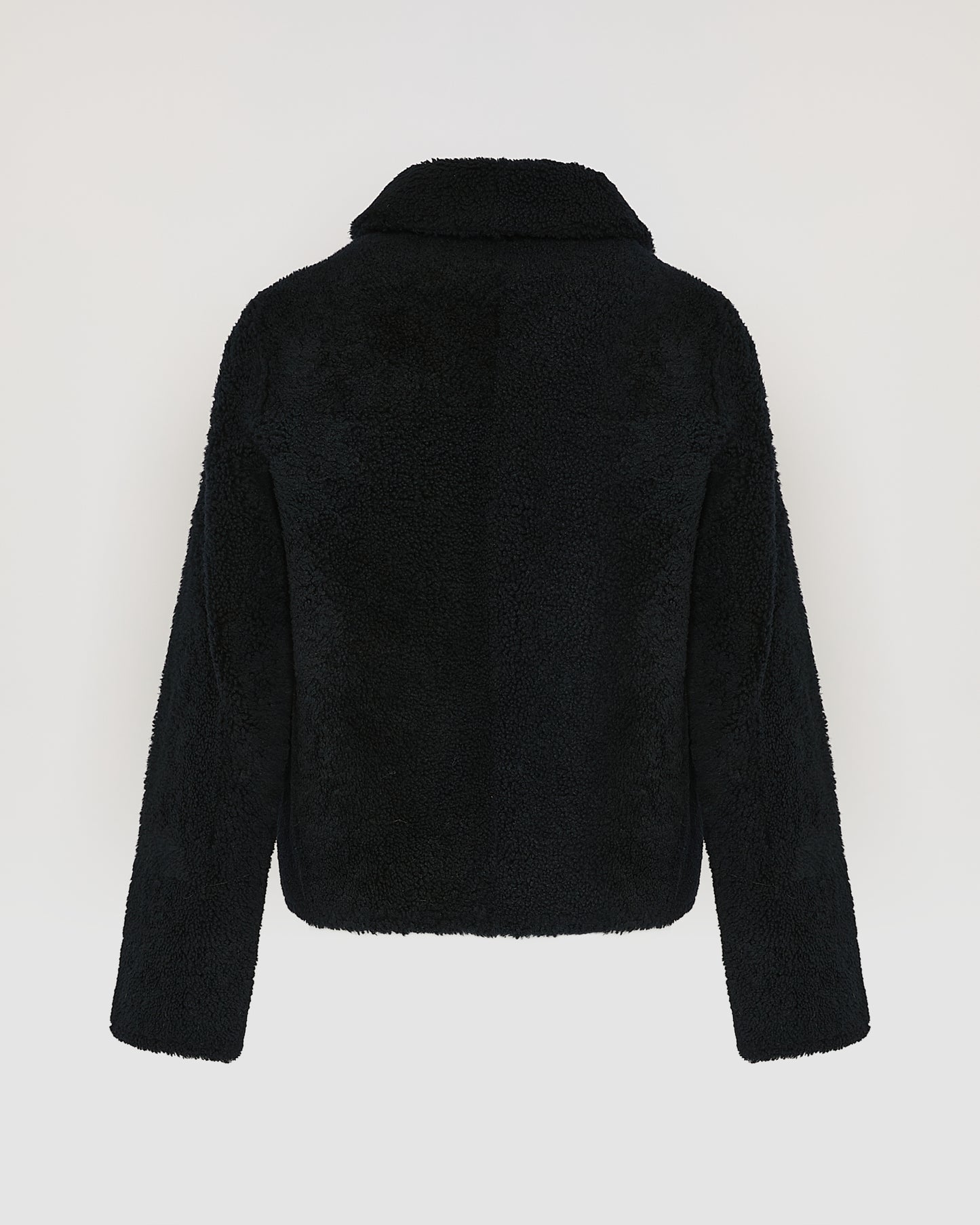 Short butonned jacket in Merino lambskin - Yves Salomon