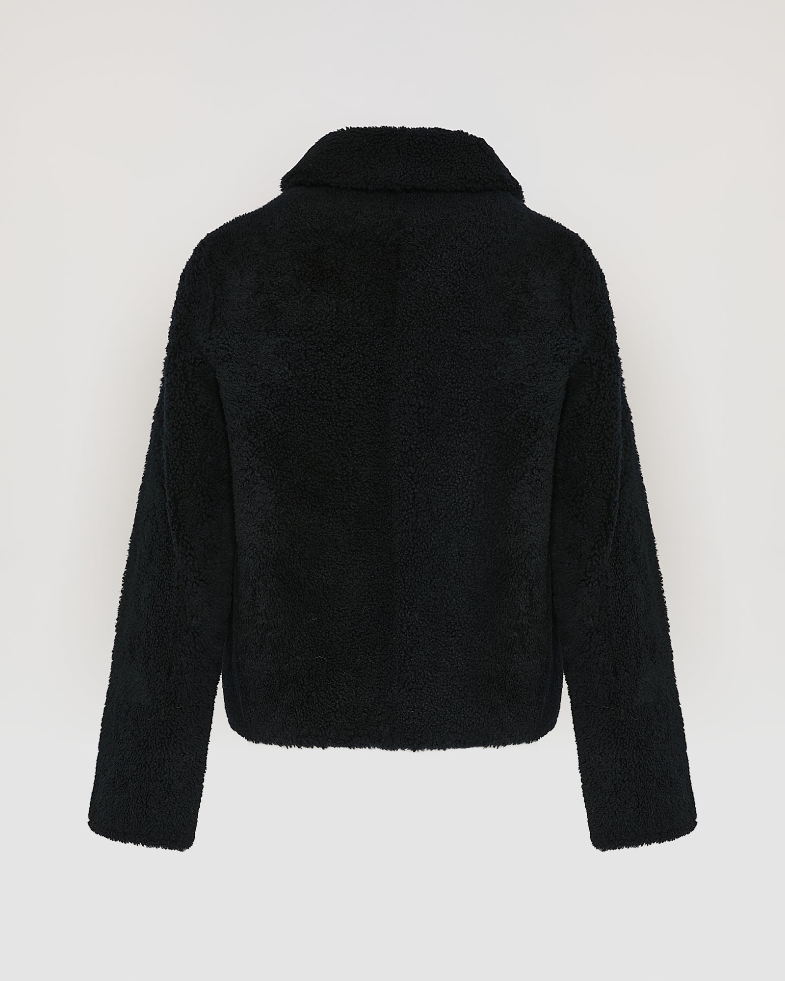 Short butonned jacket in Merino lambskin - Yves Salomon