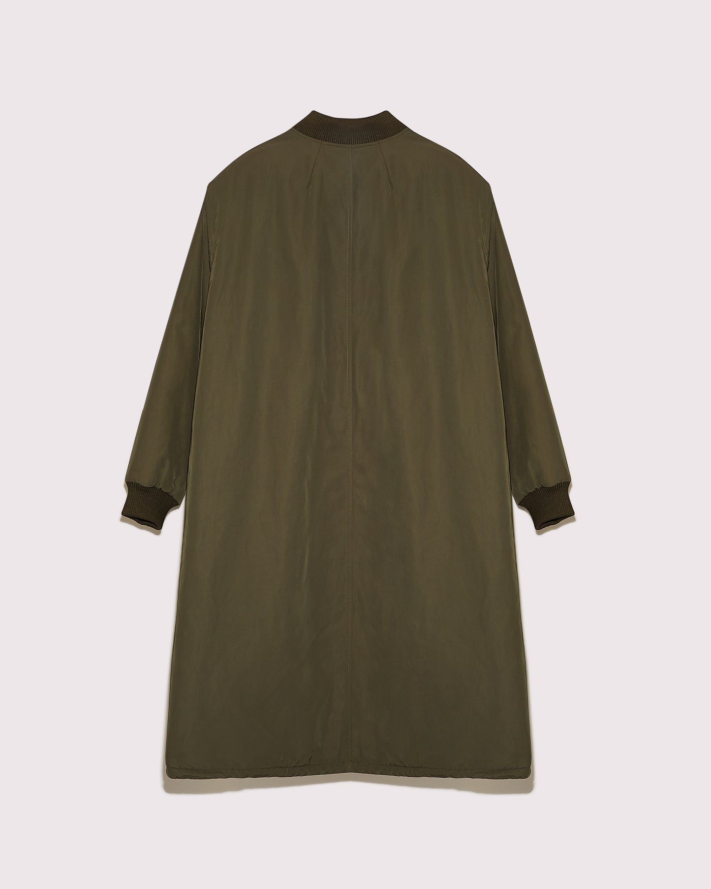 Reversible parka bomber jacket in water-repellent technical fabric and long-haired mink fur