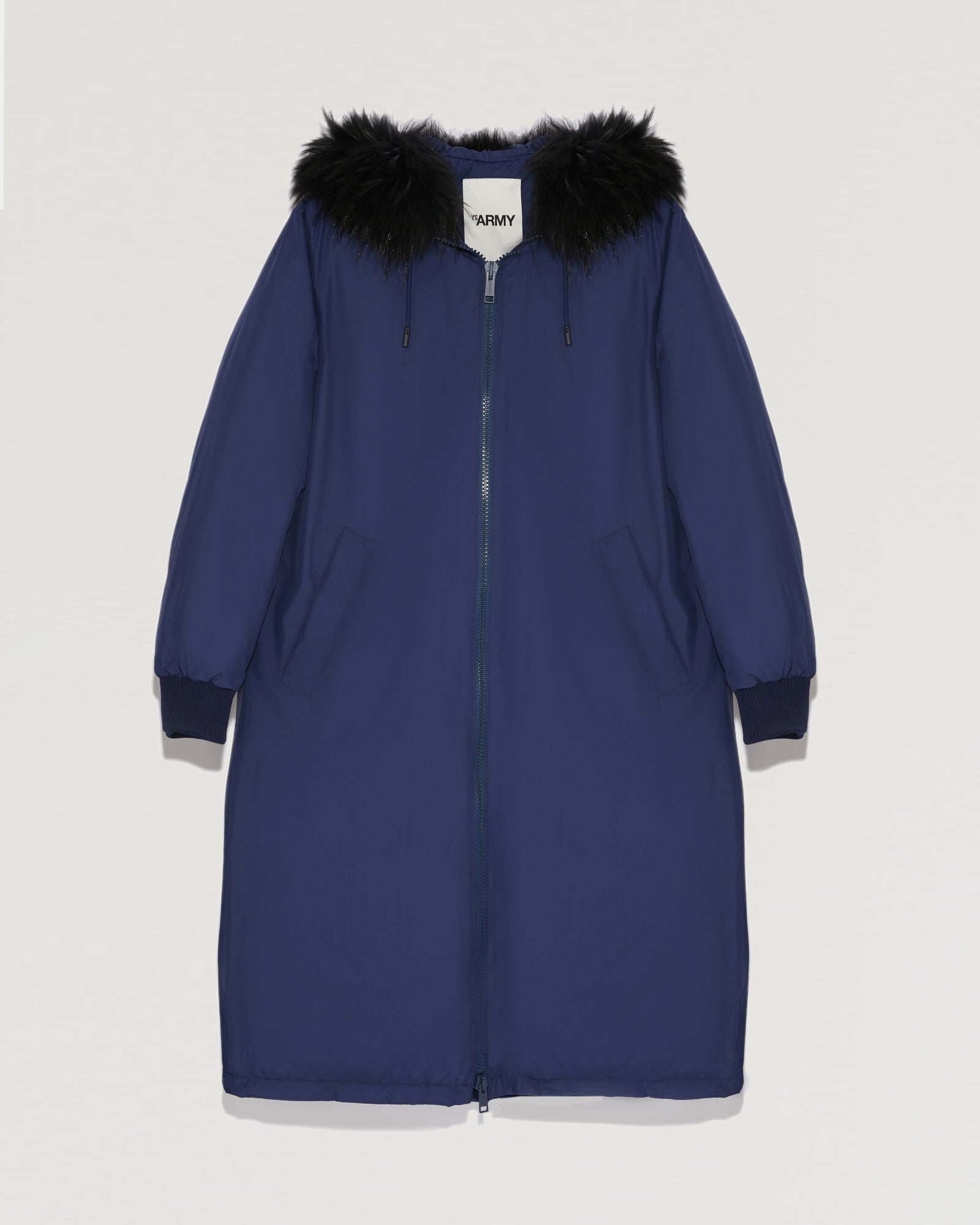 Winter sale & boxing day Yves Salomon -Long hooded down jacket with marmot fur