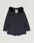 Short Hooded Parka with fox fur